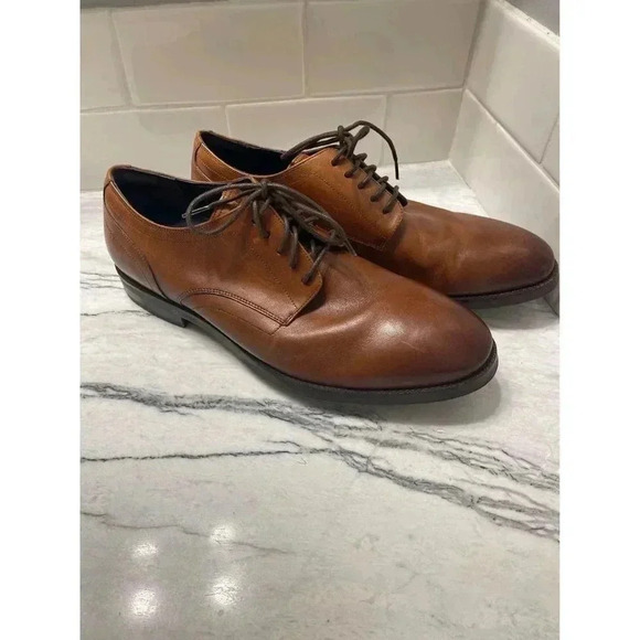 Men’s Cole Haan Grand Oxfords Plain Toe Brown Size 8 - Picture 2 of 9